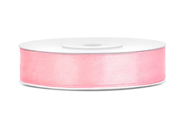 Satin Ribbon, light pink, 12mm/25m